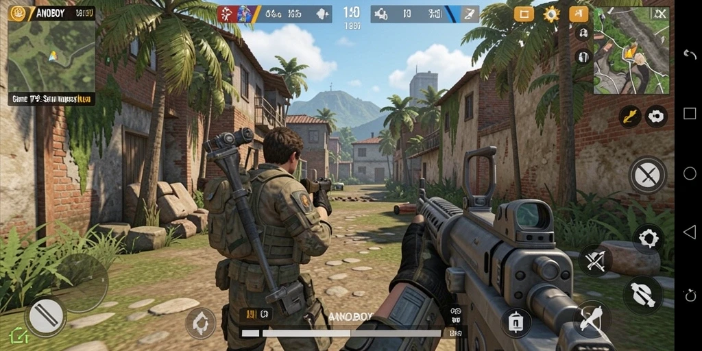 Tampilan gameplay ANOBOY yang mendebarkan dan penuh aksi.