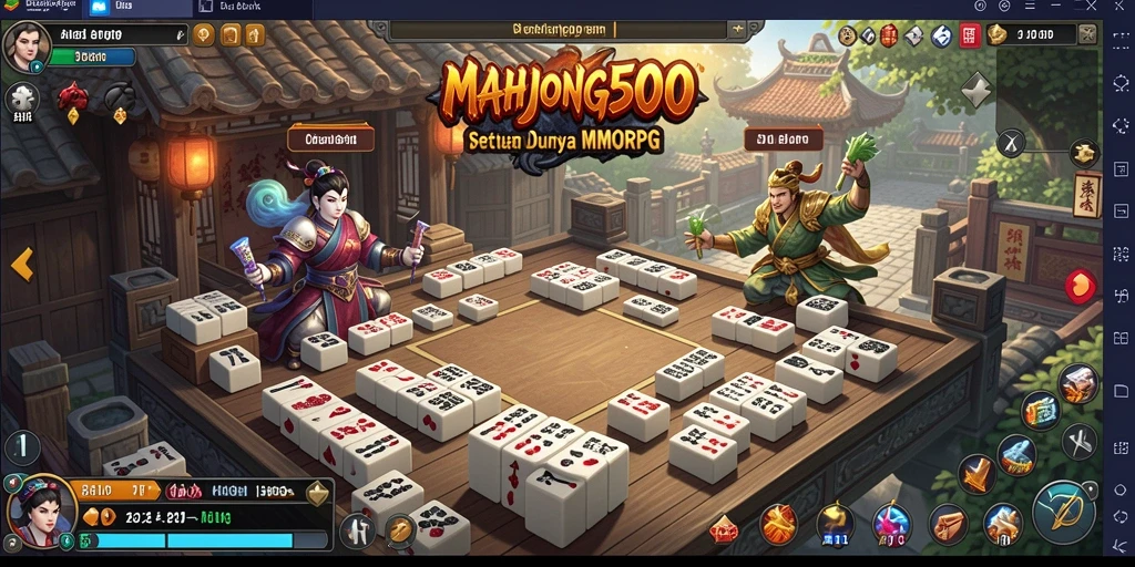 Tampilan gameplay seru dan interaktif di dunia MAHJONG500.