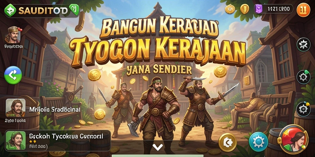 Tampilan gameplay menarik SAUDITOTO dengan elemen Tycoon.