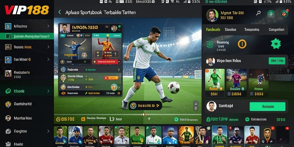 Screenshot utama VIP188 menampilkan fitur taruhan olahraga yang interaktif.